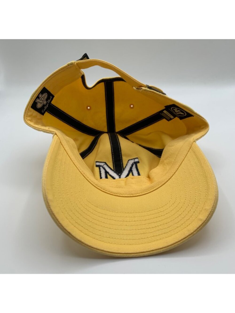 Michigan Wolverines NCAA Yellow 47 Brand College Vault Clean Up Strapback Hat - Picture 4 of 6